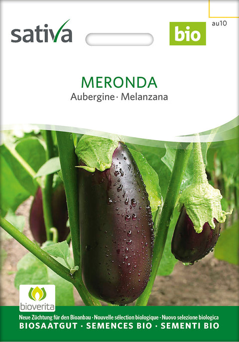 Grøntsagsfrø - Aubergine - MERONDA (Solanum melongena) - øko - økofrø