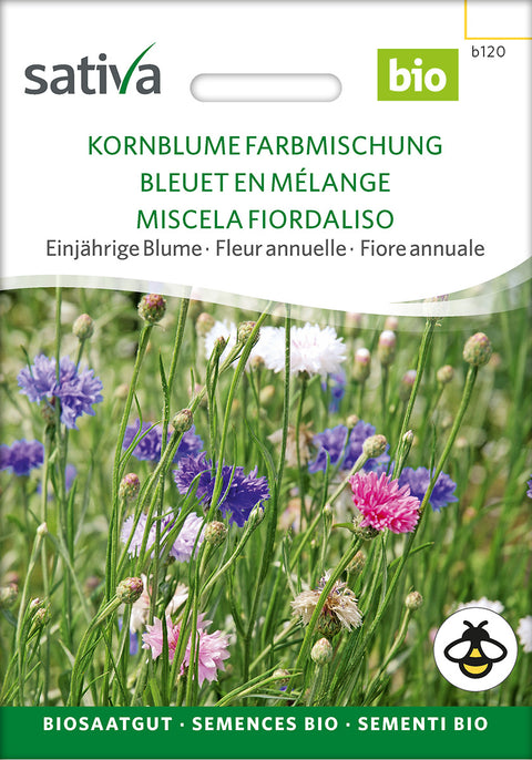 Kornblomst blandede farver (Centaurea cyanus) - Økologiske Frø