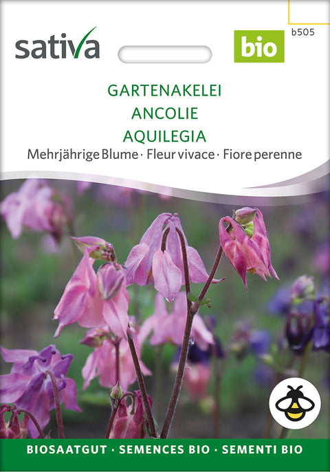 Akeleje - COMMON COLUMBINE (Aquilegia hybrida) økofrø - økologiske frø - blomsterfrø - vilde plantefrø