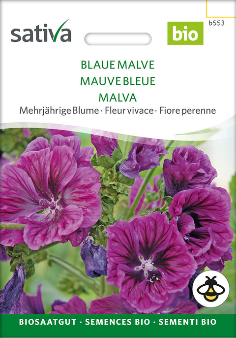 Katost - COMMON MALLOW (Malva sylvestris mauretanica) - økofrø - vilde blomsterfrø - økologiske frø