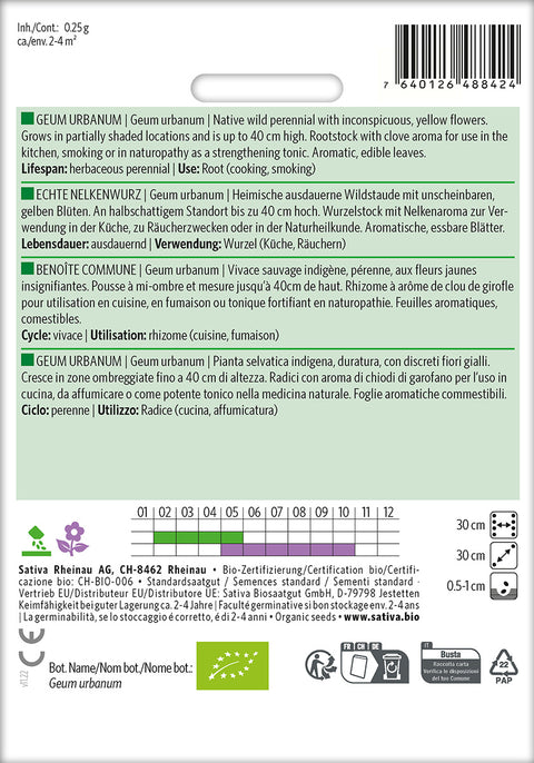 Febernellikerod - Lægeplantefrø - GEUM URBANUM (Geum urbanum)