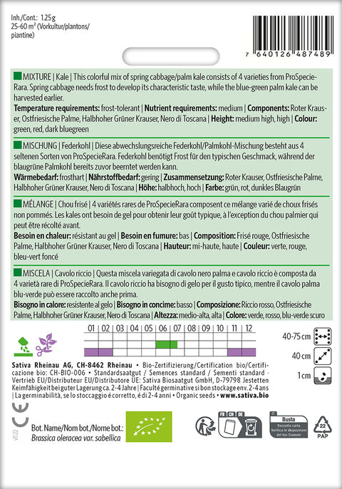 Kål - MIXTURE (Brassica oleracea var. sabellica) Økologiske frø