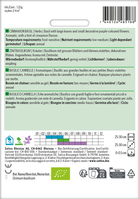 Basilikum - Kanel (Ocimum basilicum) Økologiske frø