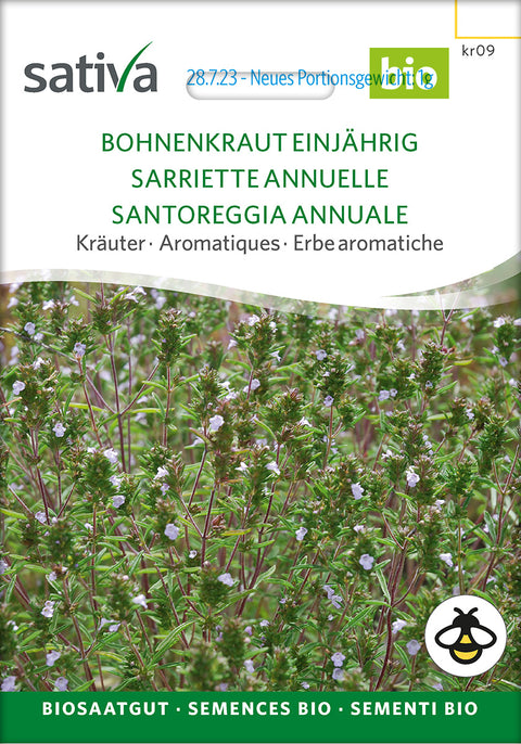 Sar Sommer Bønneurt - SAVORY ANNUAL (Satureja hortensis) - urtefrø - øko