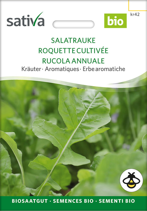 Ruccola - ROCKET, ARUGOLA (Eruca sativa) - økofrø -grøntsagsfrø - økologiske frø