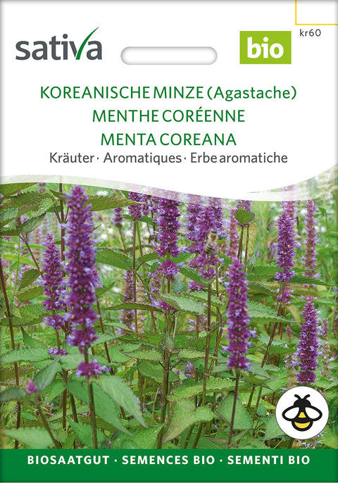 Mynte - Koreansk Anisisop - KOREAN MINT (Agastache rugosa) - urtefrø - øko - bi-plante