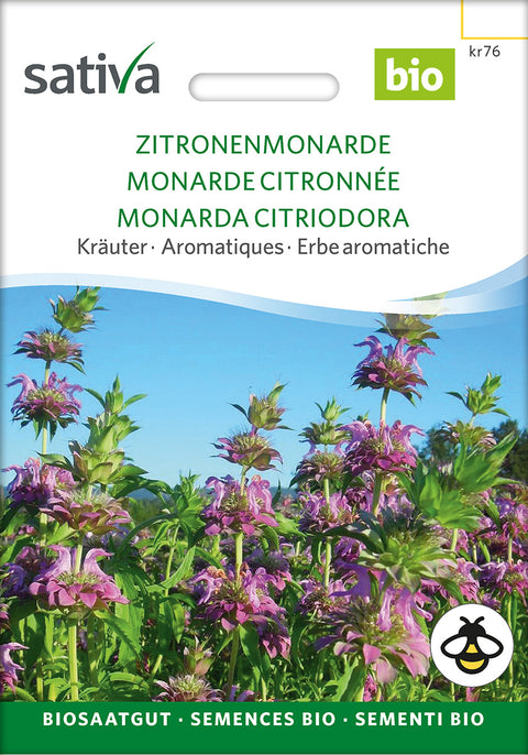 Citron Monarda - LEMON BEEBALM  (Monarda Citriodora) - økofrø - økologiske frø - urtefrø