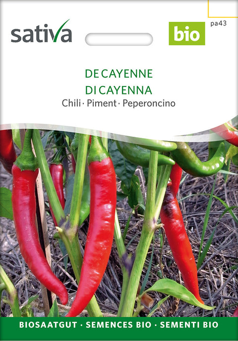 Chili - DE CAYENNE (Capsicum annuum) - chilifrø - økofrø - øko - grømtsagsfrø