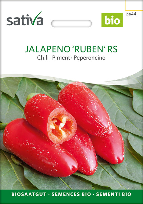 Chili - JALAPENO 'RUBEN' RS (Capsicum annuum) - chilifrø - økofrø - øko- grøntsagsfrø