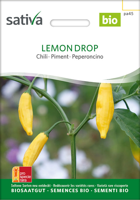 Chili - LEMON DROP (Capsicum baccatum) - chilifrø - økofrø - øko - grøntsagsfrø