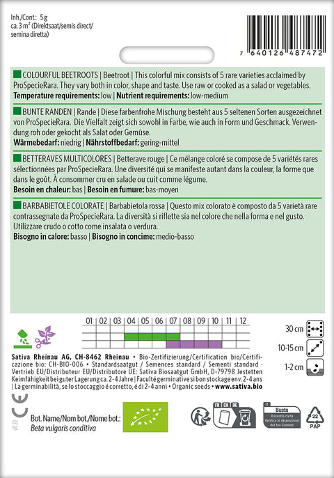 Rødbede - COLOURFUL BEETROOTS (Beta vulgaris conditiva) Økologiske frø