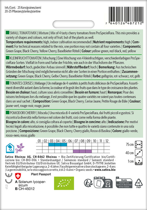 Tomat - LILLE TOMATO MIX (Solanum lycopersicum) Økologiske frø