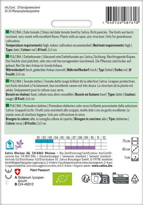 Tomat - PULCINA (Solanum lycopersicum) Økologiske frø
