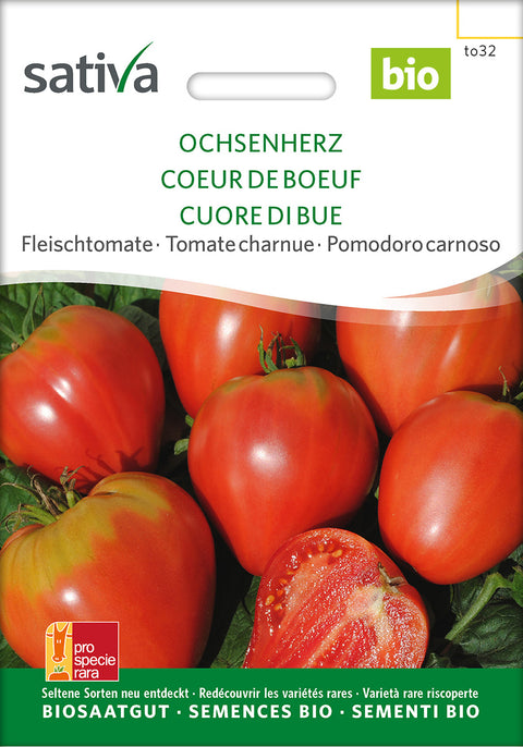 Tomat - OXHEART, COEUR DE BOEUF (Solanum lycopersicum) - Tomatfrø - økofrø - grøntsagsfrø - frø - øko 