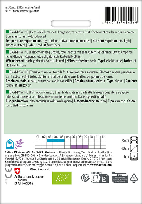 Tomat - BRANDYWINE (Solanum lycopersicum) Økologiske frø