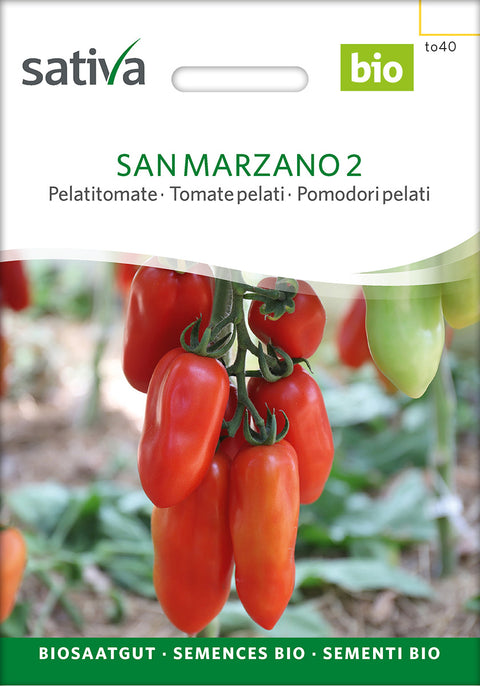 Tomat - SAN MARZANO 2 (Solanum lycopersicum) - økofrø - økologiske frø - grøntsagsfrø - tomatfrø