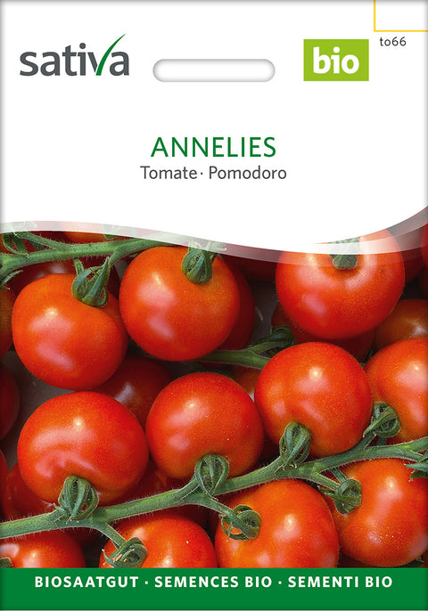 Tomat - ANNELIES (Solanum lycopersicum) - økofrø- tomatfrø - grøntsagsfrø - øko