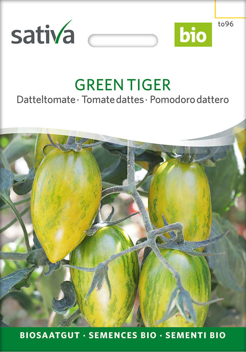 Tomat - GREEN TIGER (Solanum lycopersicum) - Tomatfrø - Grøntsagsfrø - økofrø - frø 