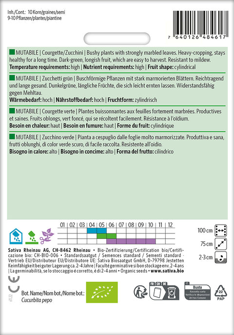 Squash - MUTABILE (Cucurbita pepo) Økologiske frø